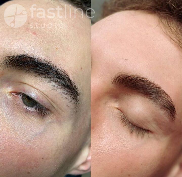 окрашивание + ламинирование + коррекция бровей