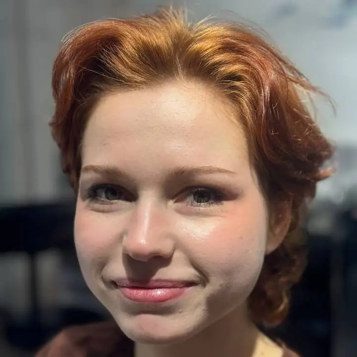 Фото коротких волос до окрашивания в красный цвет